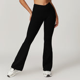 Freemyself recycled Flared Yoga Pants - Women's Naked Feel High-Waist with Butt Lift Tech | Quick-Dry Wide Leg Lounge