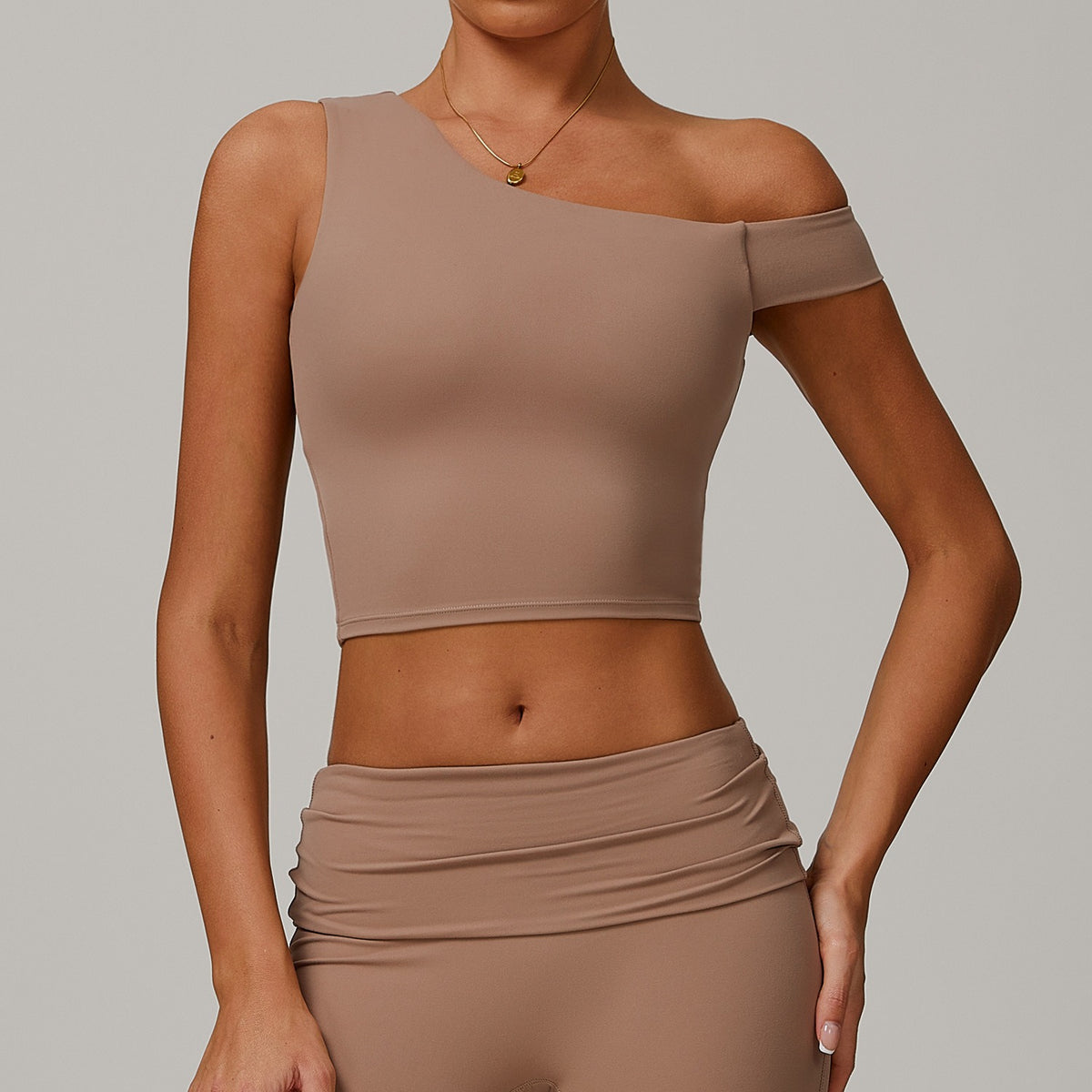Freemyself recycled Asymmetric Yoga Tank - Women's Single-Shoulder Workout Top | Street-Ready Running & Gym