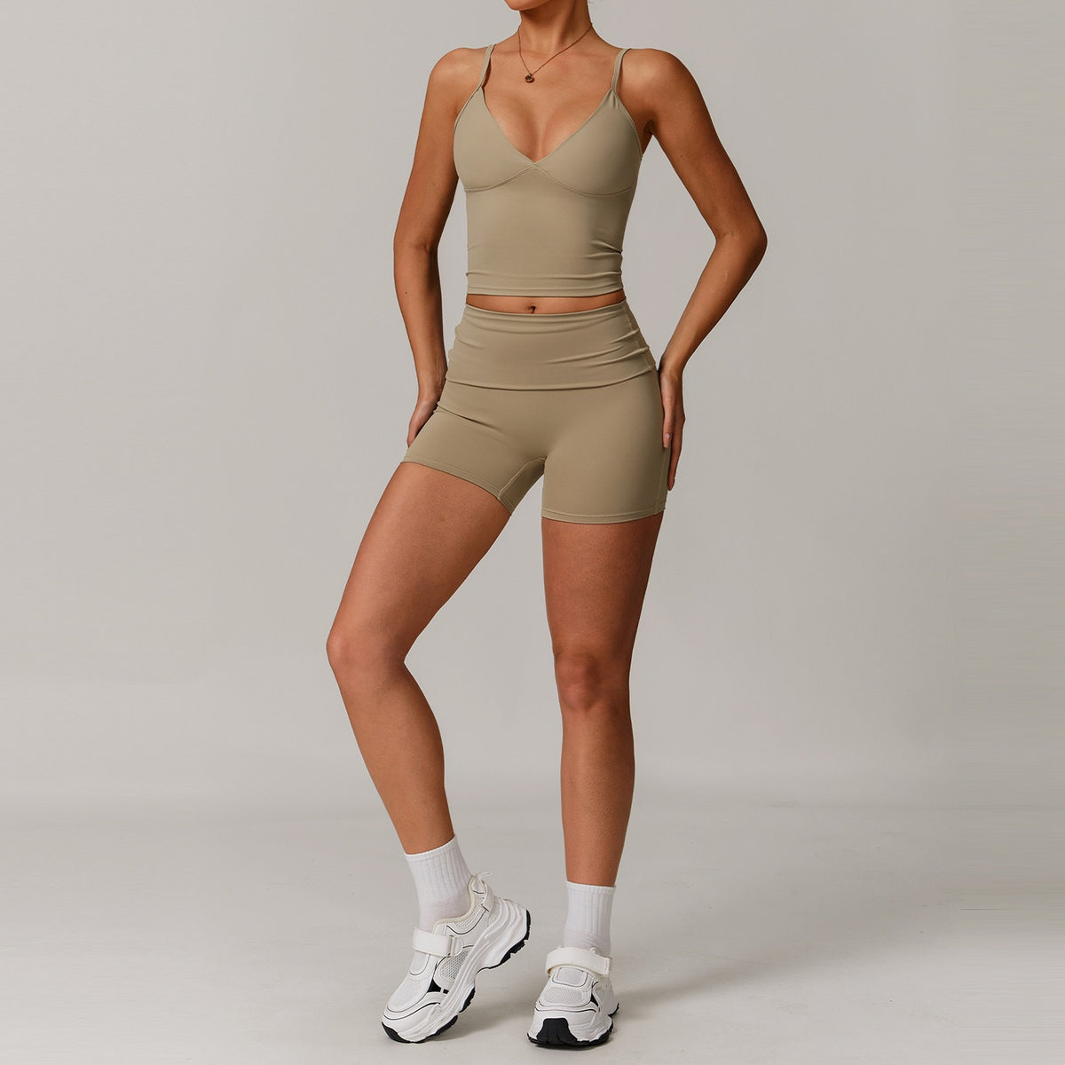 Freemyself recycled Yoga Set - Women's Street-Ready Tank & Workout Shorts | Gym to Street Running