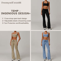 Freemyself UV-Protective Running Set Breathable, Quick-Dry, Cool-Touch Sun Protection Three-Piece Set