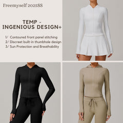 Freemyself Sports Zipper Sun Protection Shirt for Women Long-Sleeve Cooling, Breathable, UV-Protective Sun Protection Outerwear