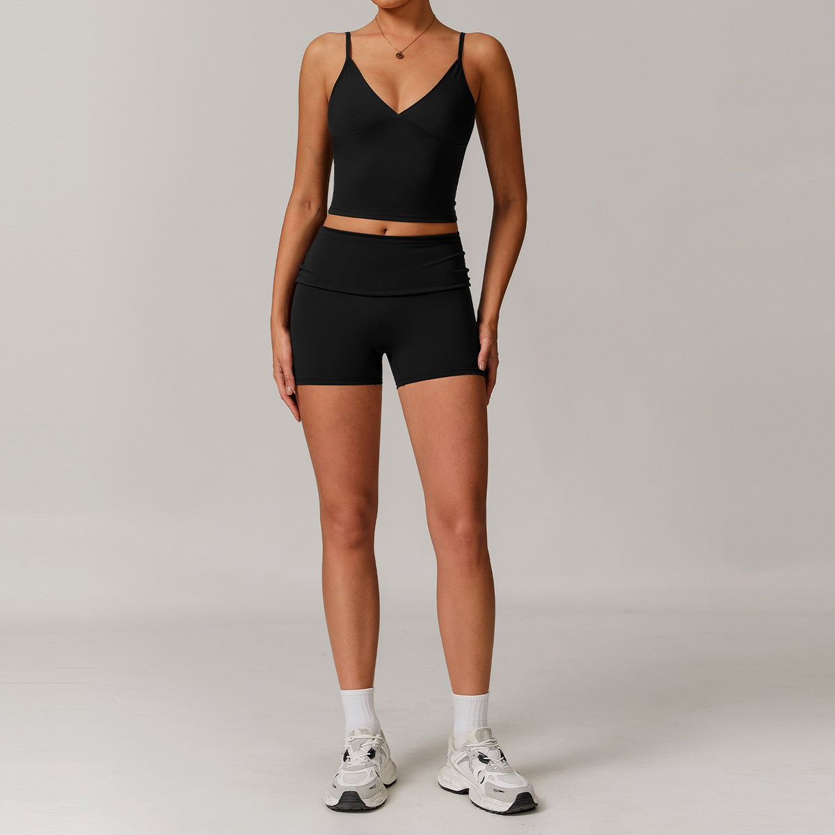 Freemyself recycled Yoga Set - Women's Street-Ready Tank & Workout Shorts | Gym to Street Running