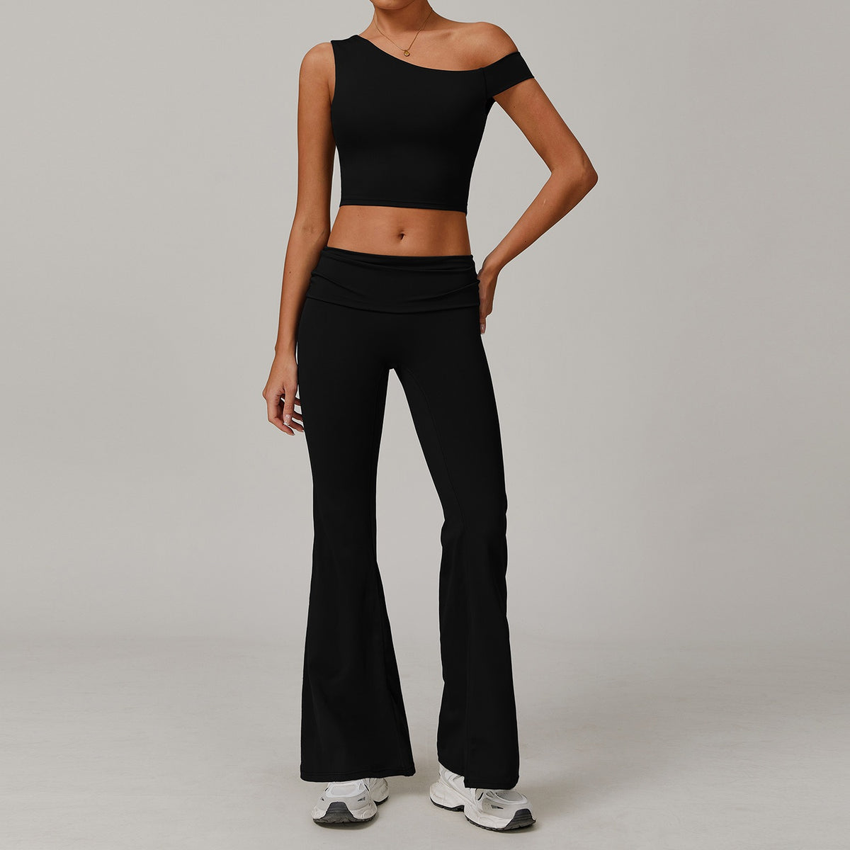 Freemyself recycled Yoga Set - Women's Quick-Breathe Tank & Flared Leggings | Gym to Street Running