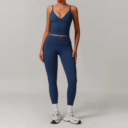 Freemyself recycled Yoga Set - Women's Street-Ready Tank & Skinny Leggings | Gym to Street Running