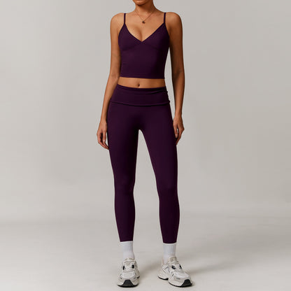 Freemyself recycled Yoga Set - Women's Street-Ready Tank & Skinny Leggings | Gym to Street Running