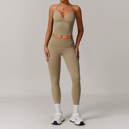 Freemyself recycled Yoga Set - Women's Street-Ready Tank & Skinny Leggings | Gym to Street Running