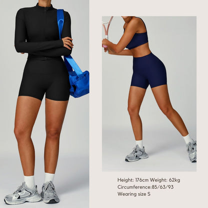 Freemyself Threaded Yoga Shorts - High-Waisted, Butt-Lifting, High-Intensity Workout Clothing for Outdoor Running