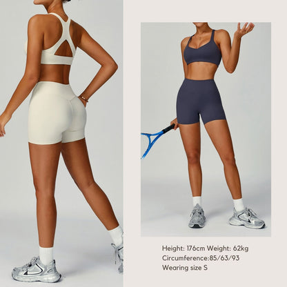 Eco-Friendly Recycled High-Waisted Fitness Shorts for Women Outdoor Running & Yoga Pants