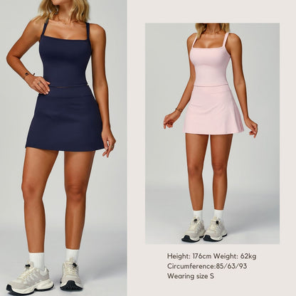Freemyself Strapless Yoga Tank Top Nude-Feel Backless Slimming Sports Tank Outdoor Running Fitness Wear