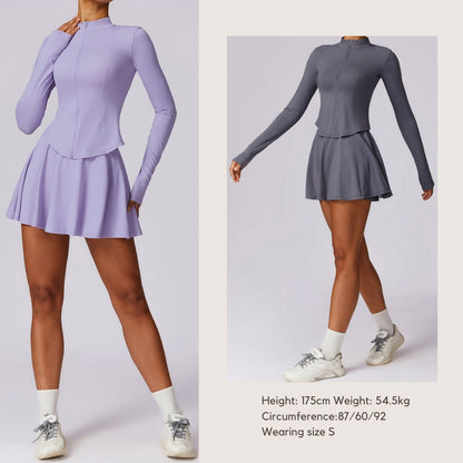 Freemyself Summer Outdoor UV-Protective Long-Sleeve Sun Protection Jacket Quick-Dry Ice-Silk Cooling Running Yoga Sports Set