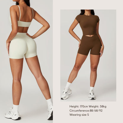 Freemyself recycled Naked Feel Shorts - Women's High-Waist Workout & Running | Street-Ready Yoga Cross Waist