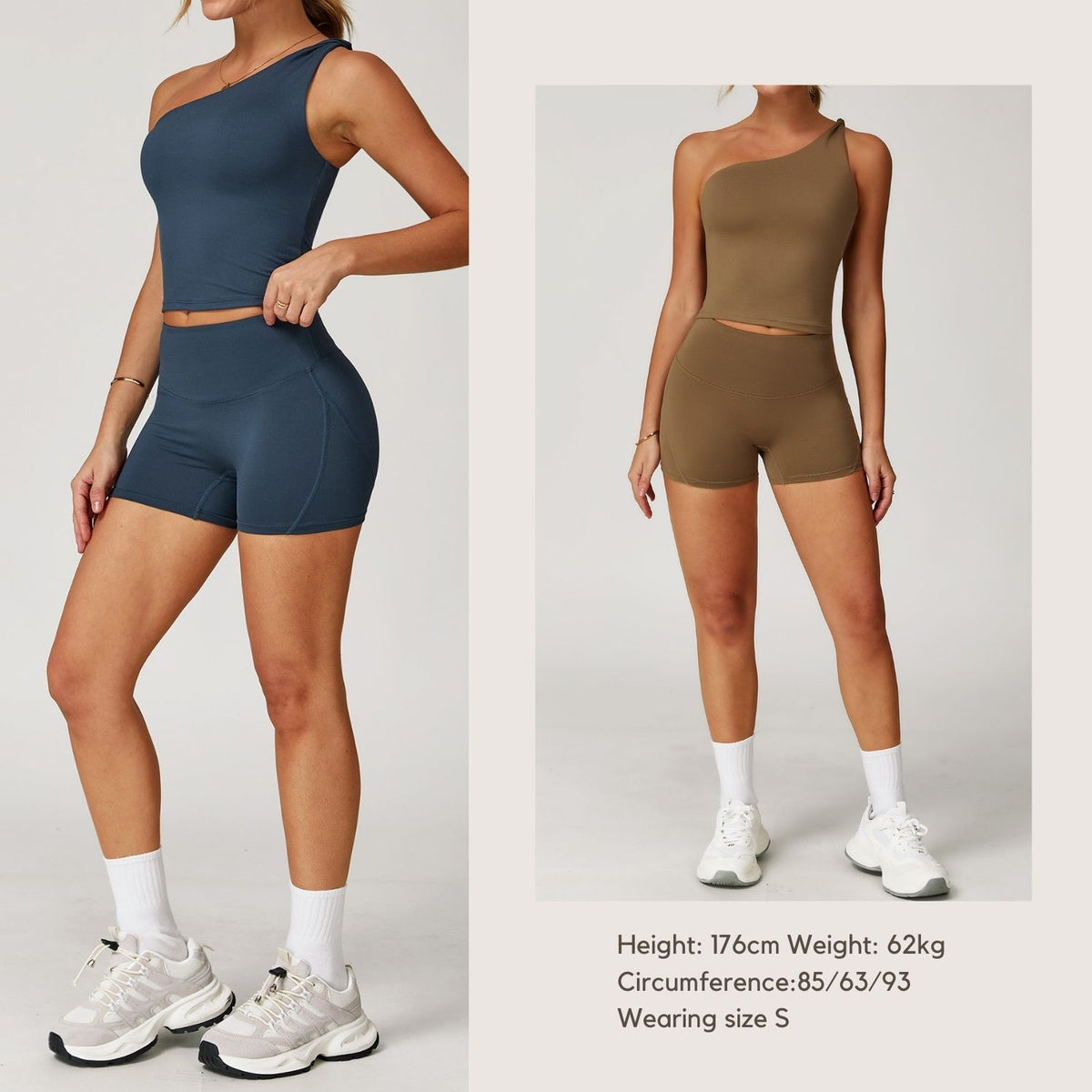 Women's Brushed Fleece-Lined Yoga Shorts - High-Waisted Butt-Lifting Activewear for Running & Fitness