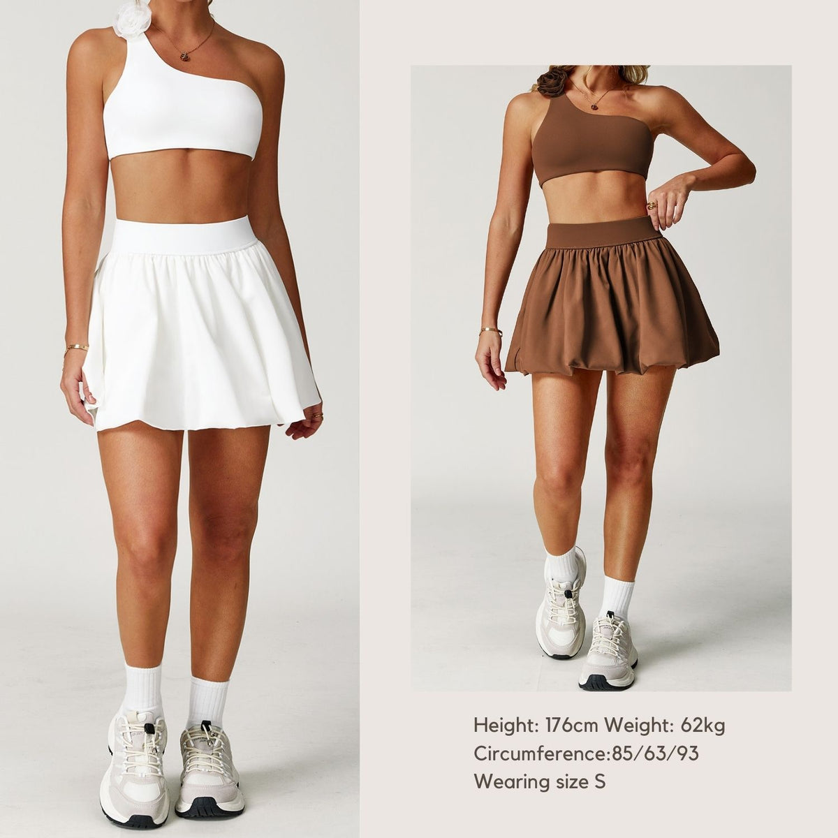 Freemyself Quick-Dry Tennis Skirt Anti-Exposure Lining Breathable Pockets Flared Skirt Running Sports Skirt