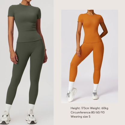 Freemyself Spring T-Shirt Quick-Dry Yoga Wear Short-Sleeve Fitness Top Cover-Up Outdoor Running Sports Short-Sleeve