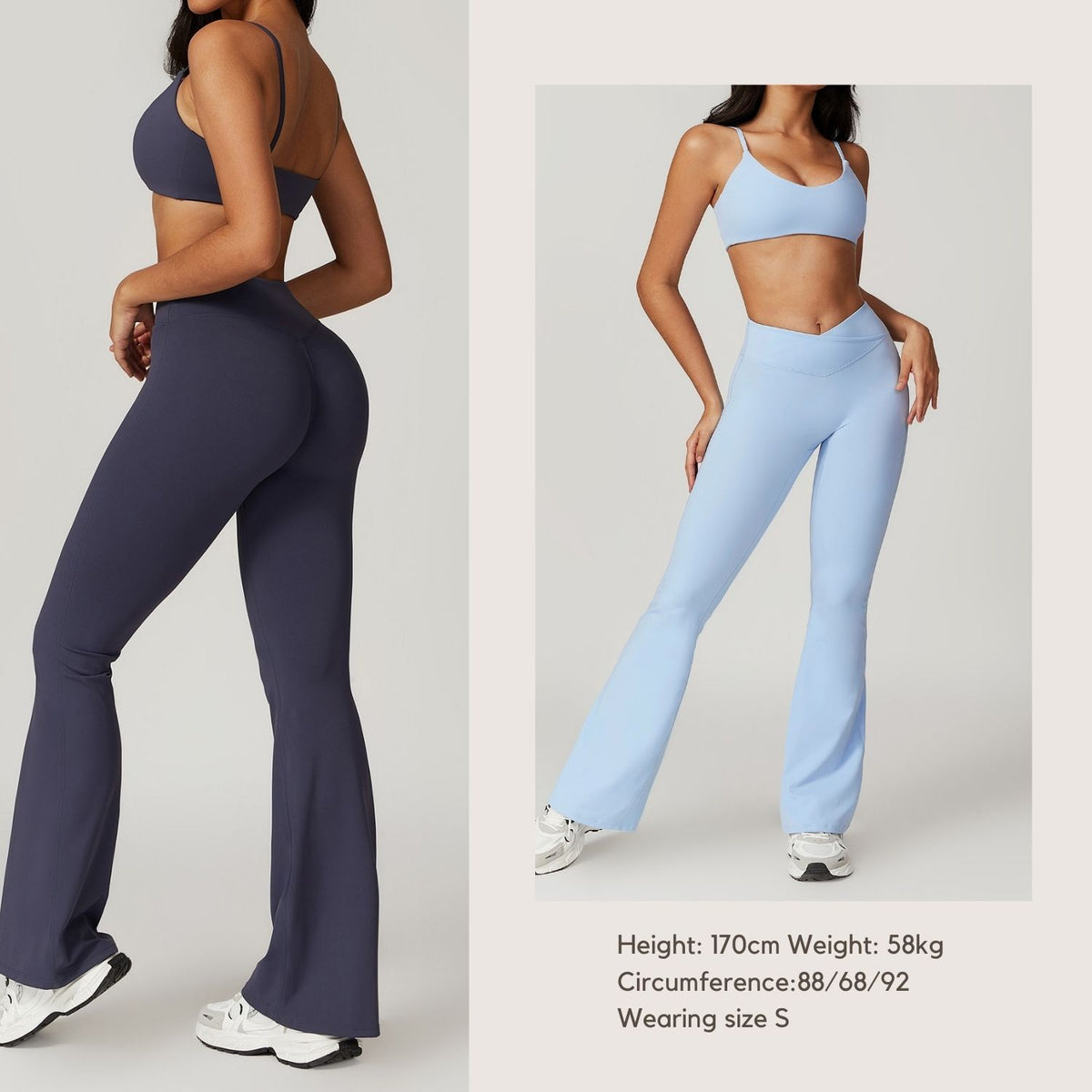 Freemyself recycled Flared Yoga Pants - Women's Naked Feel High-Waist with Butt Lift Tech | Quick-Dry Wide Leg Lounge
