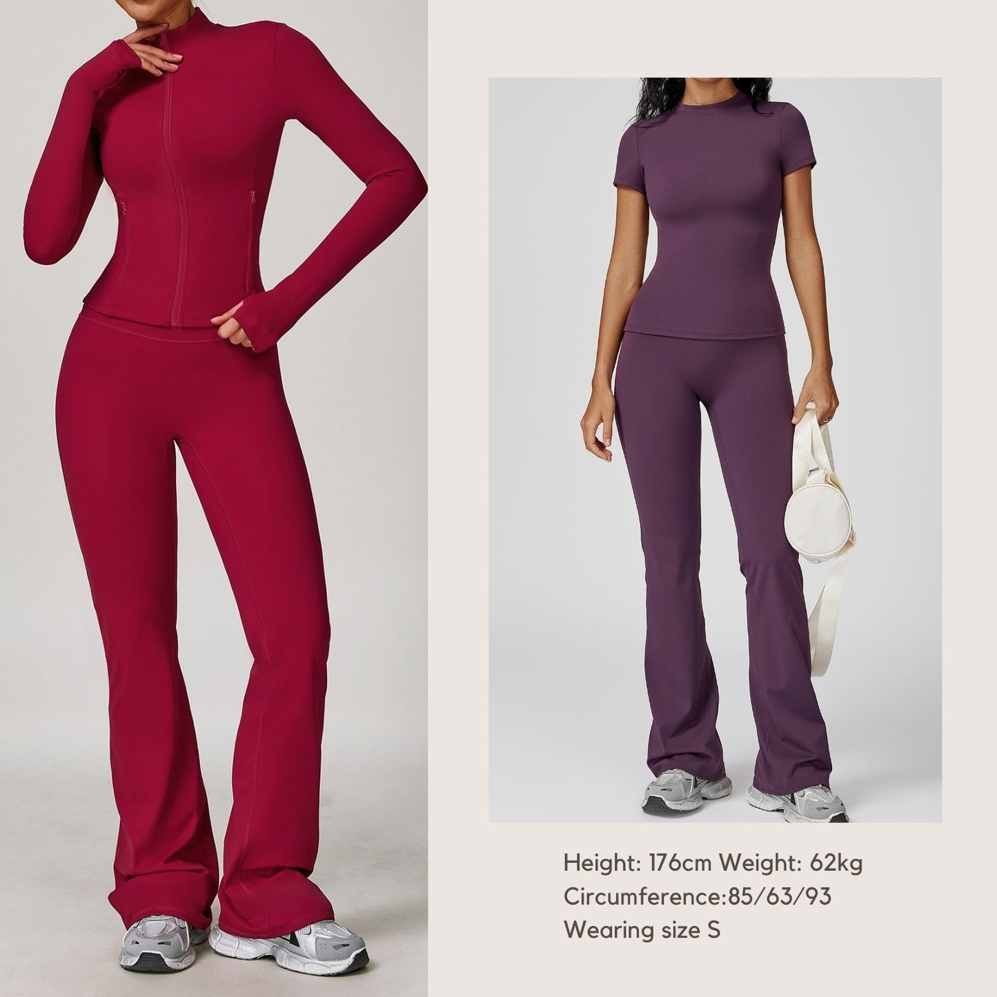 Freemyself Brushed High-Waisted Yoga Pants Tight-Fitting Wide-Leg Bell-Bottom Running Fitness Pants Slightly Flared Leggings