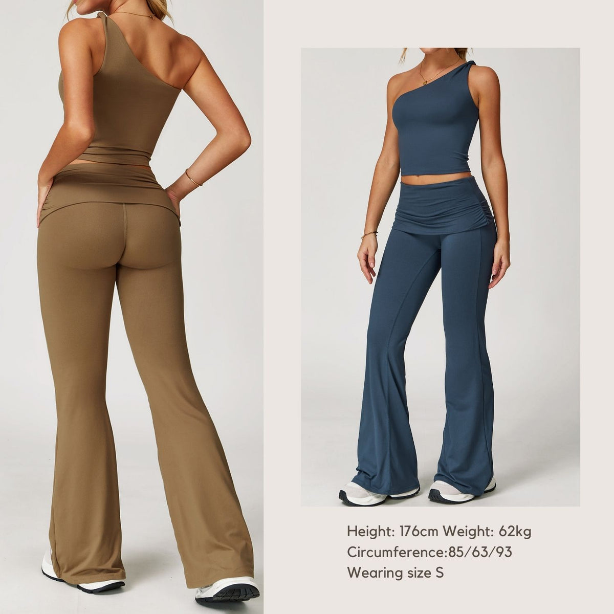 Freemyself Brushed Fleece Asymmetric One-Shoulder Twist Yoga Tank Top Sports Waist-Defining Shaping Casual Running Fitness Tank