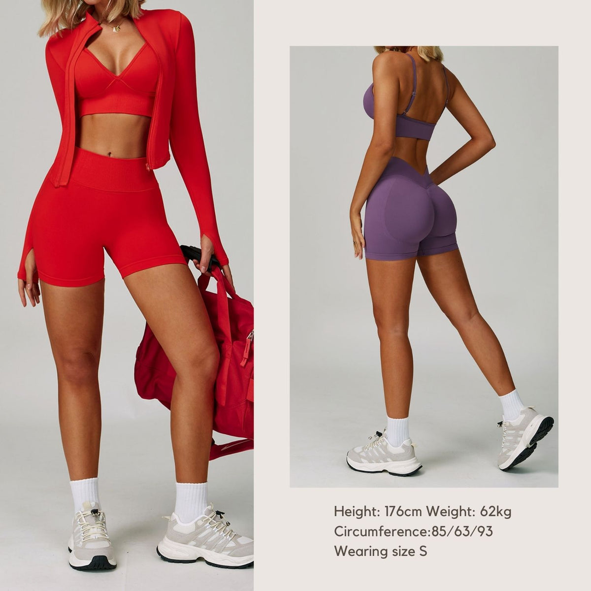 Freemyself Seamless Knit Yoga Shorts for Women with V-Shaped Waistband Outerwear Running Sports Quick-Dry Fitness Pants