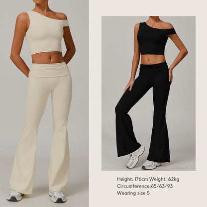 Freemyself recycled Yoga Set - Women's Quick-Breathe Tank & Flared Leggings | Gym to Street Running