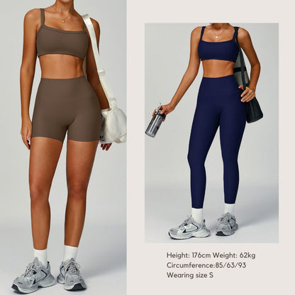 Freemyself Double-Strap Ribbed Yoga Bra with Cutout Back, Form-Fitting Sports Top for Outerwear, Running & Fitness Wear