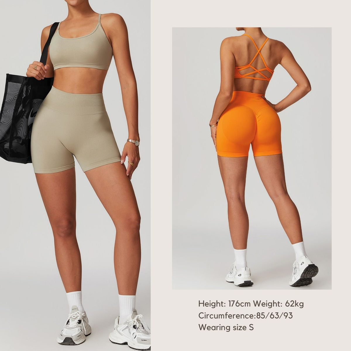 Freemyself Seamless High-Waisted Yoga Shorts Summer Women's Tight-Fitting Butt-Lifting Sports Running Quick-Dry Fitness Pants