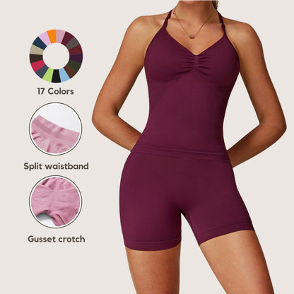 Freemyself Seamless High-Waisted Yoga Shorts Summer Women's Tight-Fitting Butt-Lifting Sports Running Quick-Dry Fitness Pants