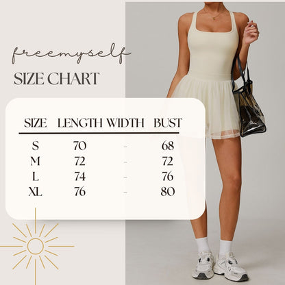 Freemyself recycled Mesh Tennis Skirt with Built-in Shorts - Faux Two-Piece, Quick-Dry, Breathable, Anti-Slip - Running Workout Activewear