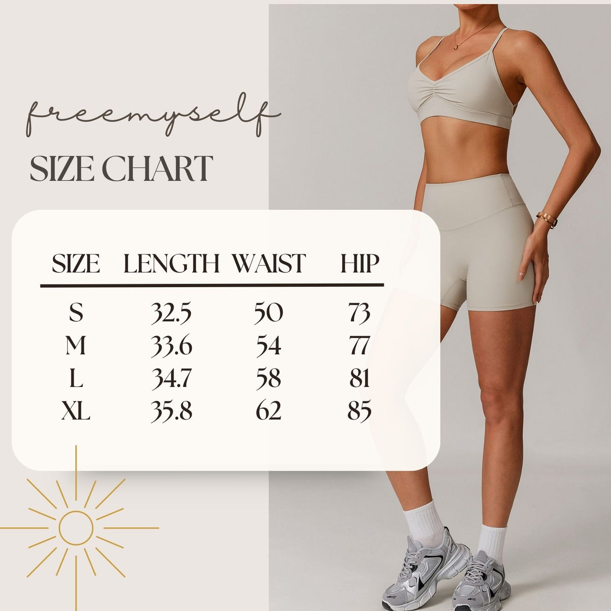 Freemyself High-Waisted Butt-Lifting Yoga Shorts Outerwear Leggings with Tummy-Control for Slimming Running Workouts