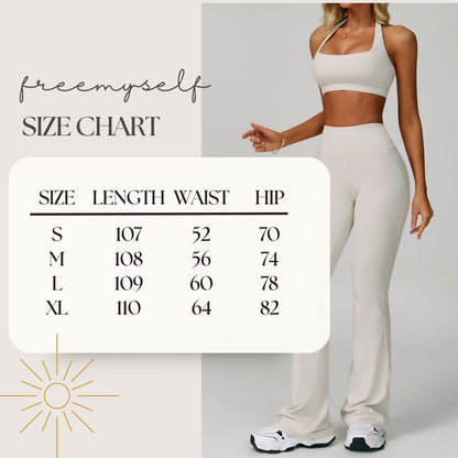 Freemyself Cloud-Sensitive Athletic Pants High-Waisted, Butt-Lifting, Wide-Leg, Outerwear Bell-Bottom Running Pants Casual Bell-Bottom Athletic Pants