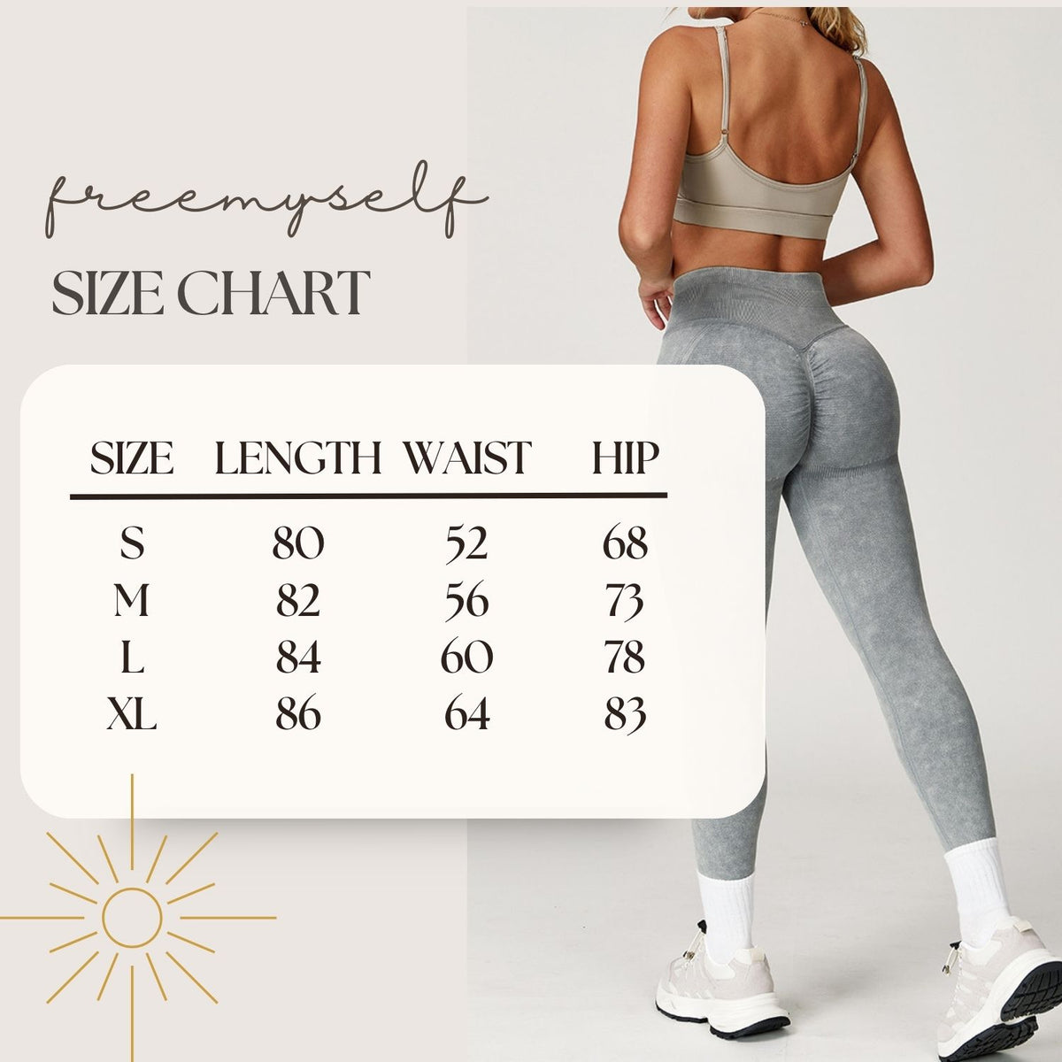 Freemyself Seamless Sandwashed Yoga Pants High-Waisted Butt-Lifting Leggings Running, Fitness, Yoga Long Pants
