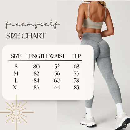 Freemyself Seamless Sandwashed Yoga Pants High-Waisted Butt-Lifting Leggings Running, Fitness, Yoga Long Pants