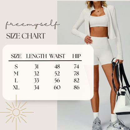 Freemyself Threaded Yoga Shorts - High-Waisted, Butt-Lifting, High-Intensity Workout Clothing for Outdoor Running