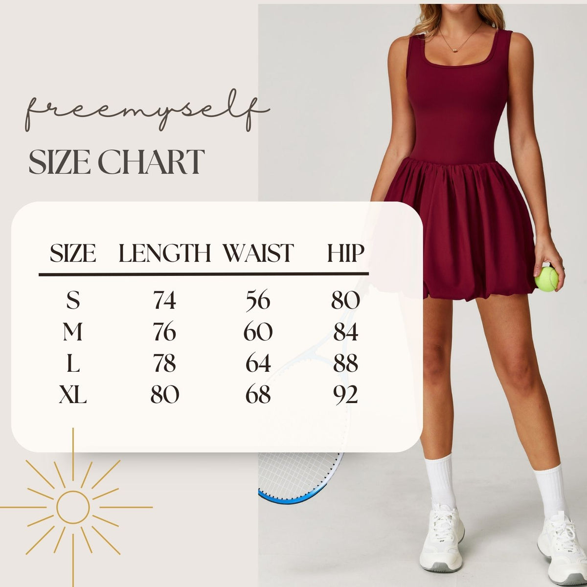 Freemyself Naked-Feel Two-Piece Sports Dress for Women Anti-Exposure Underlayer Outdoor Running Fitness Tennis Skirt