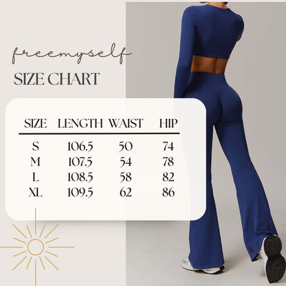 Freemyself Women's Skinny Yoga Pants - Slightly Flared Wide-Leg Running Athletic Pants with High Waist for Fitness