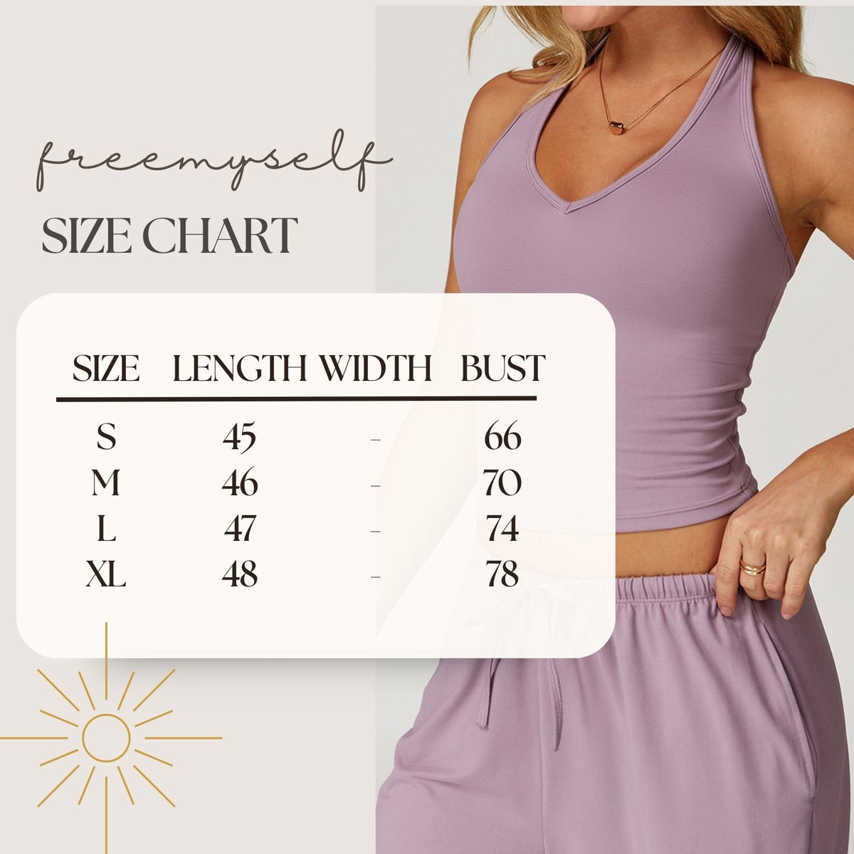 Freemyself Brushed Yoga Tank Top V-Neck Fitted Back-Flattering Sports Bra Running Workout Fitness Tank