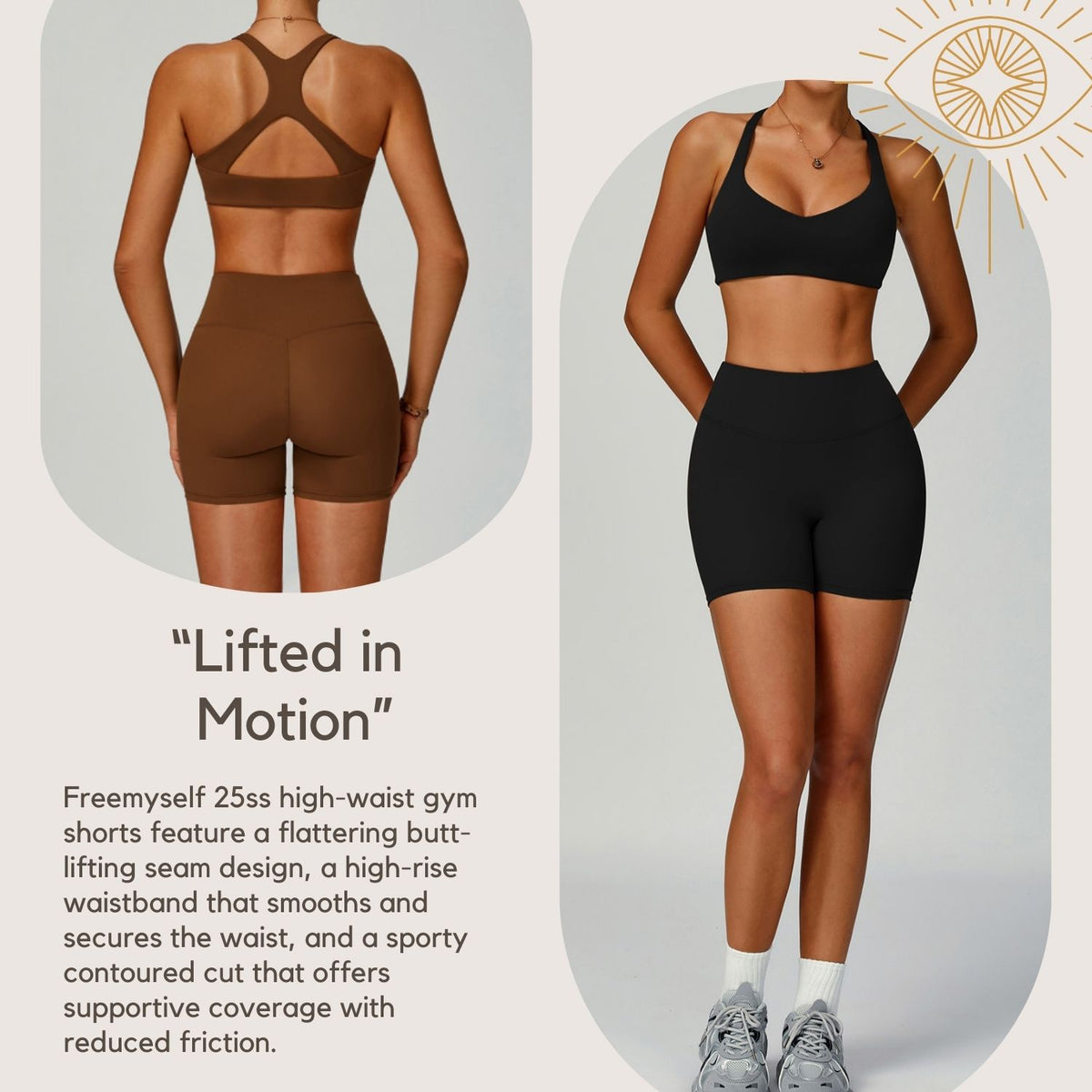 Eco-Friendly Recycled High-Waisted Fitness Shorts for Women Outdoor Running & Yoga Pants