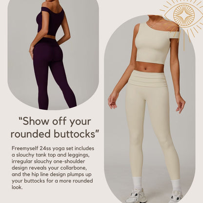 Freemyself recycled Yoga Set - Women's Quick-Breathe Tank & Full-Length Pants | Gym to Street Running