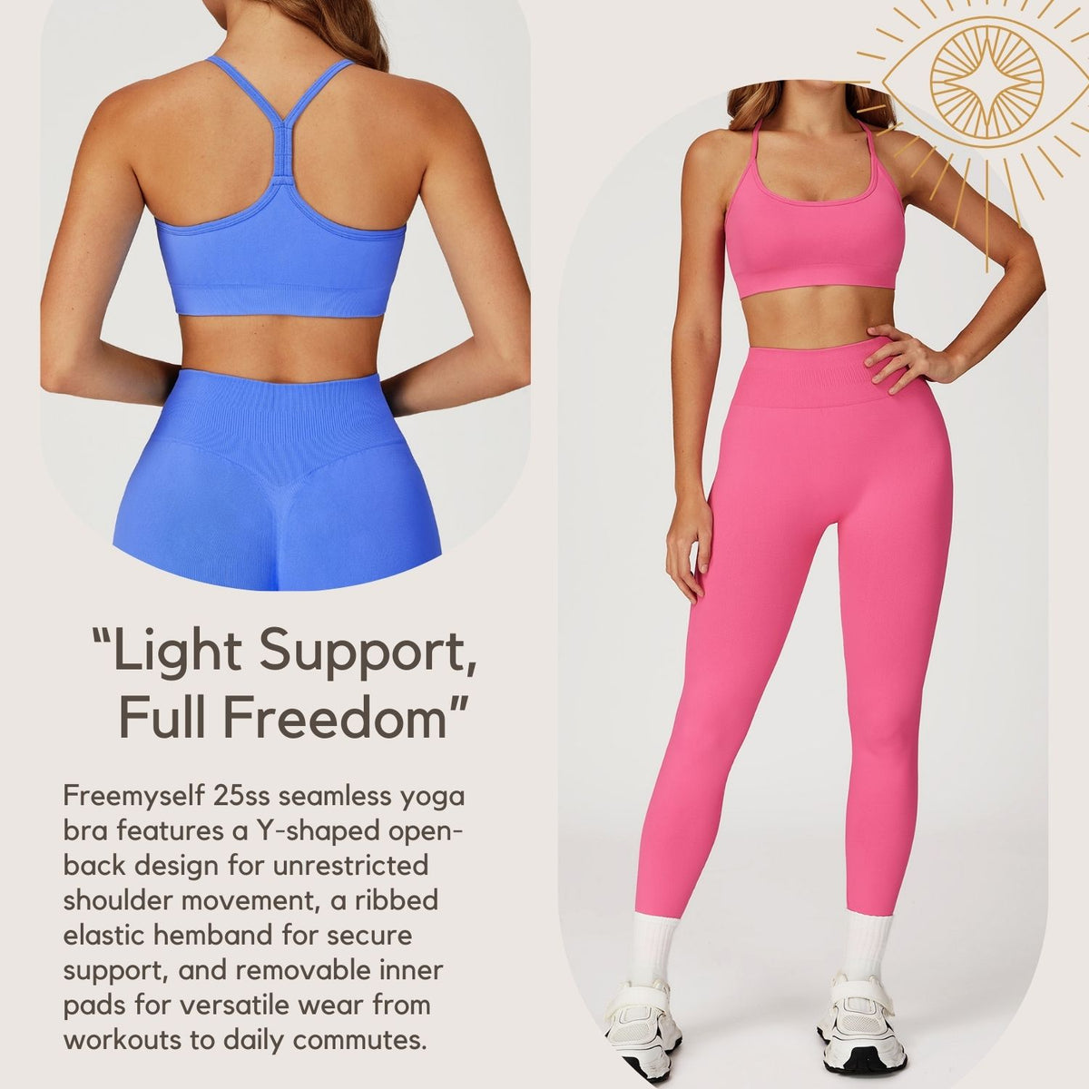 Seamless Yoga Bra with Beautiful Back Design Quick-Dry Premium Sports Bra for Women Running & Fitness Top