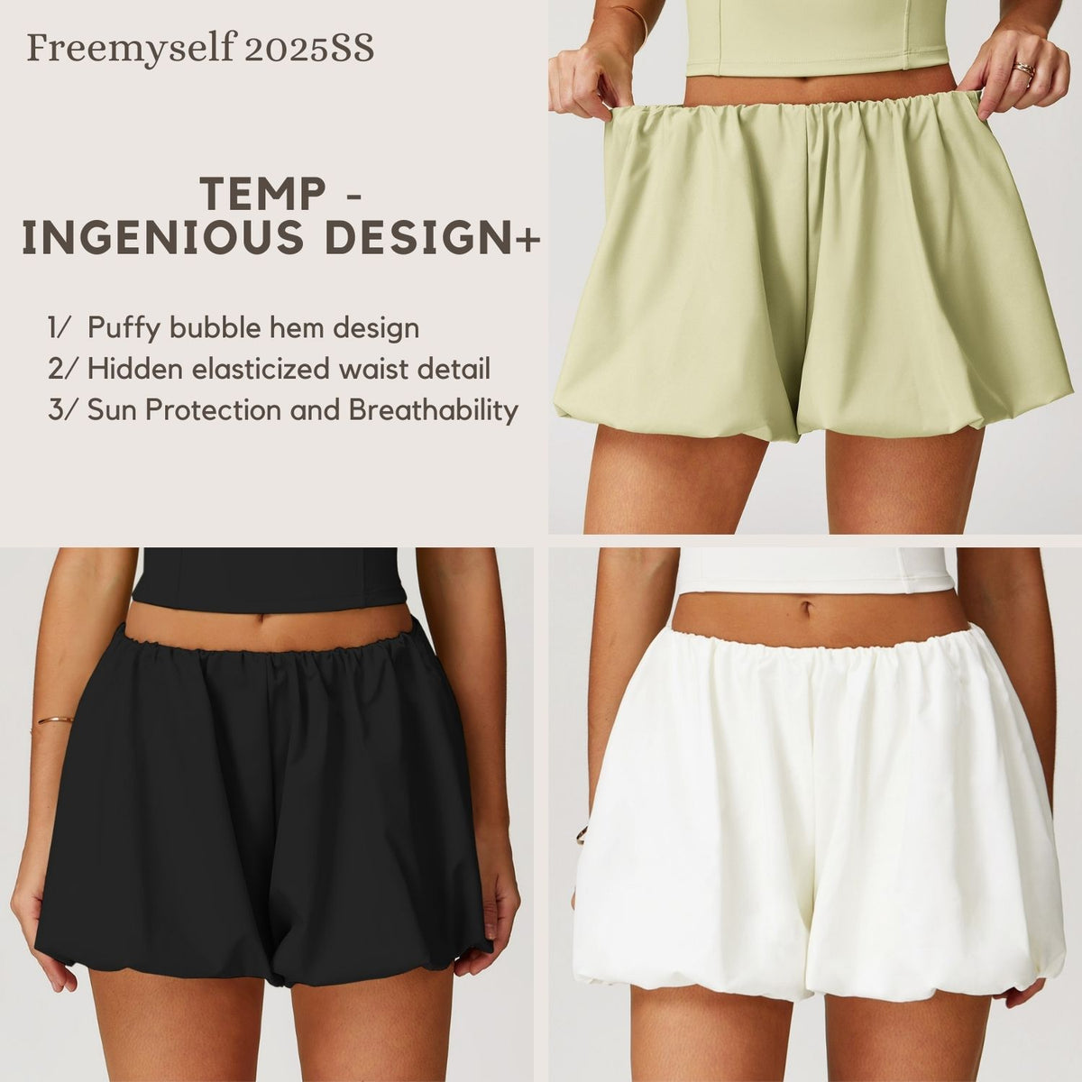 Freemyself Bare-Skin Yoga Shorts UV Protection, Quick-Dry, Breathable, Anti-Exposure Sports Running Fitness Pants