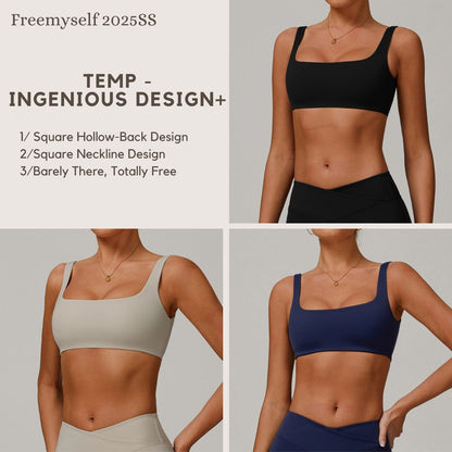 Backless Sports Bra - Bare-Skin Feel Quick-Dry Running Sports Bra Casual Fitness Yoga Wear
