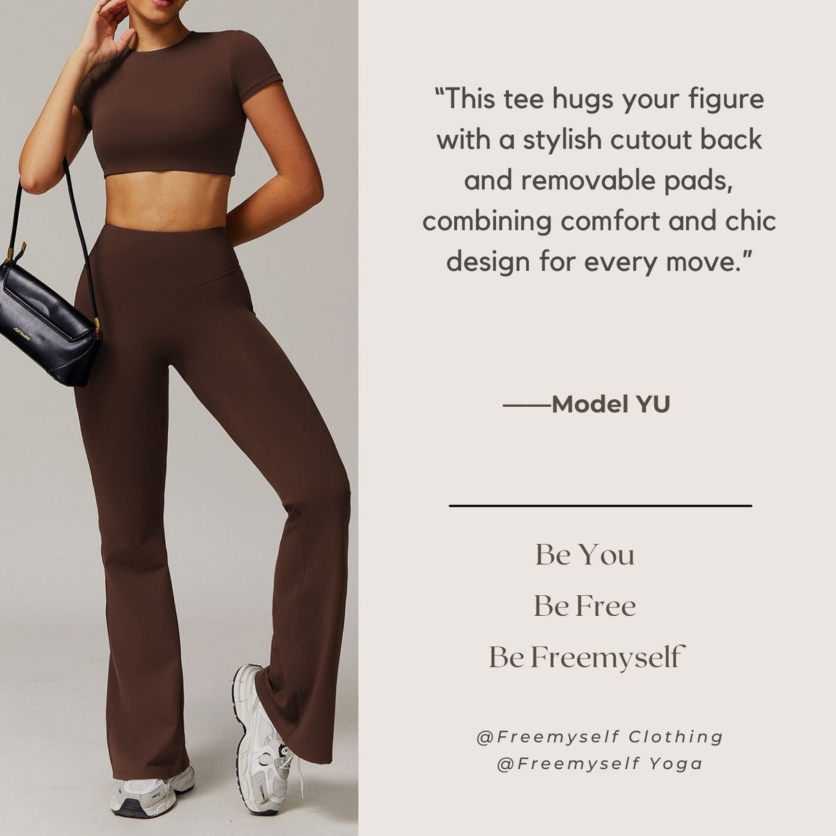 Freemyself Quick-Dry Crew Neck Yoga Short Sleeve Open-Back Tight-Fitting Top for Running, Sports, and Fitness