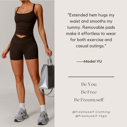 Brushed Fleece Tank Top Fitness Sports Bra High-Intensity Workout Bra Strappy Backless Yoga Tank Top