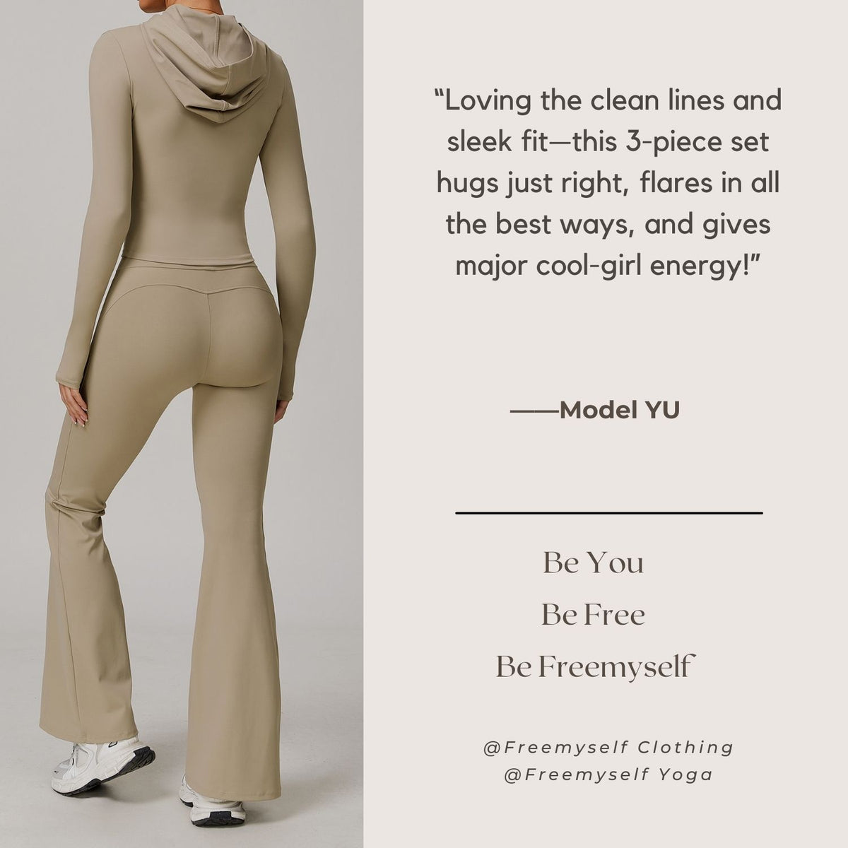 Freemyself UV-Protective Running Set Breathable, Quick-Dry, Cool-Touch Sun Protection Three-Piece Set