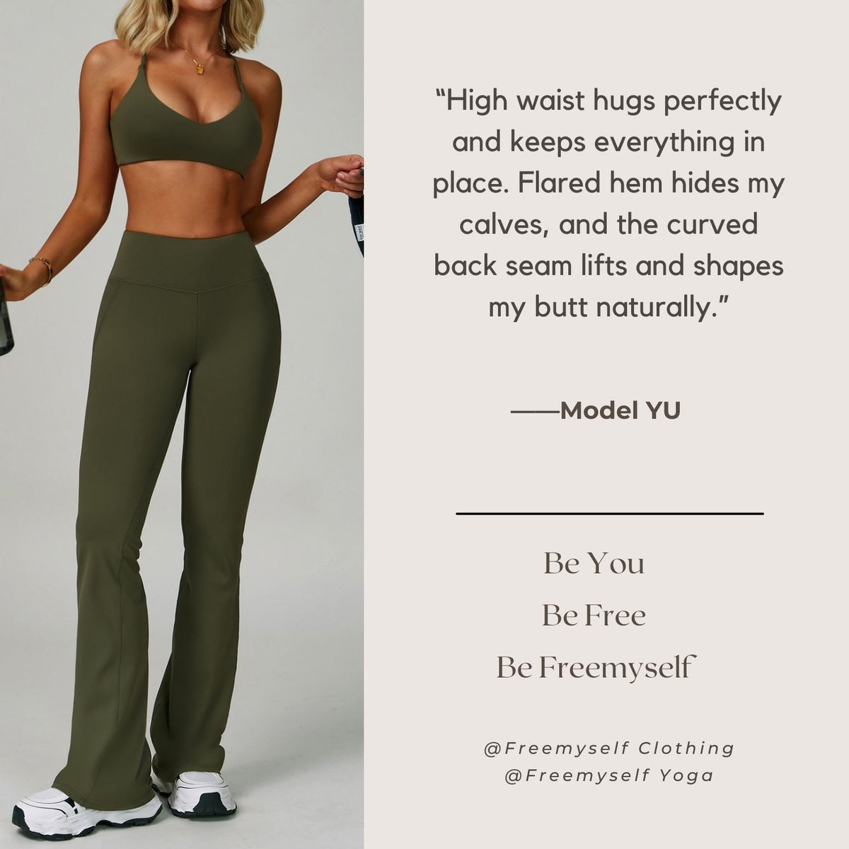 Freemyself Cloud-Sensitive Athletic Pants High-Waisted, Butt-Lifting, Wide-Leg, Outerwear Bell-Bottom Running Pants Casual Bell-Bottom Athletic Pants
