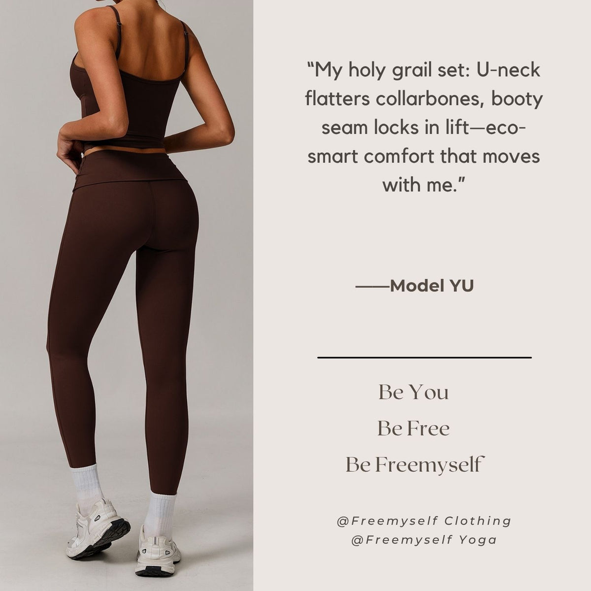 Freemyself recycled Yoga Set - Women's Street-Ready Tank & Skinny Leggings | Gym to Street Running