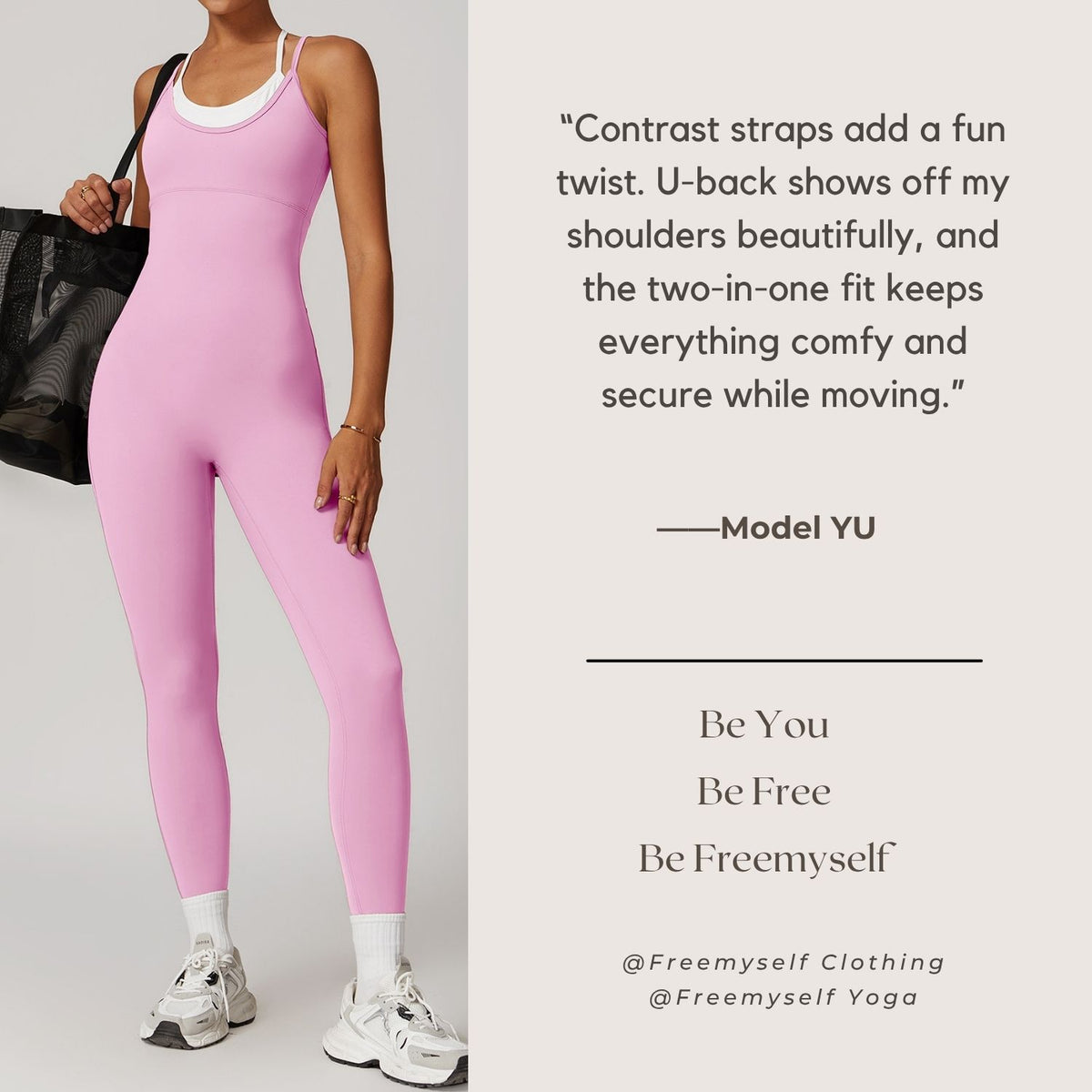 Faux Two-Piece Color-Block Strapless Sports Jumpsuit One-Piece Yoga Suit with Backless Design Outdoor Fitness Jumpsuit