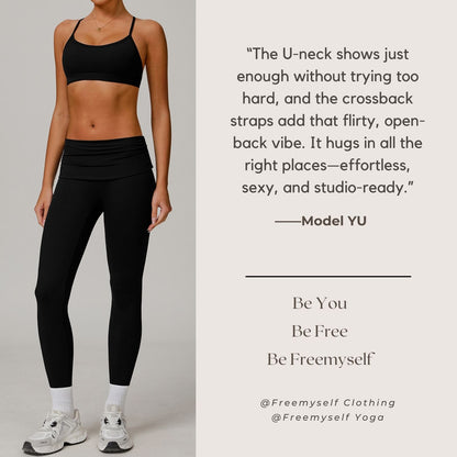 Freemyself Strapless Backless Fitness Yoga Top Outerwear Running Yoga Bra Bare-Skin Feel Quick-Dry Sports Bra