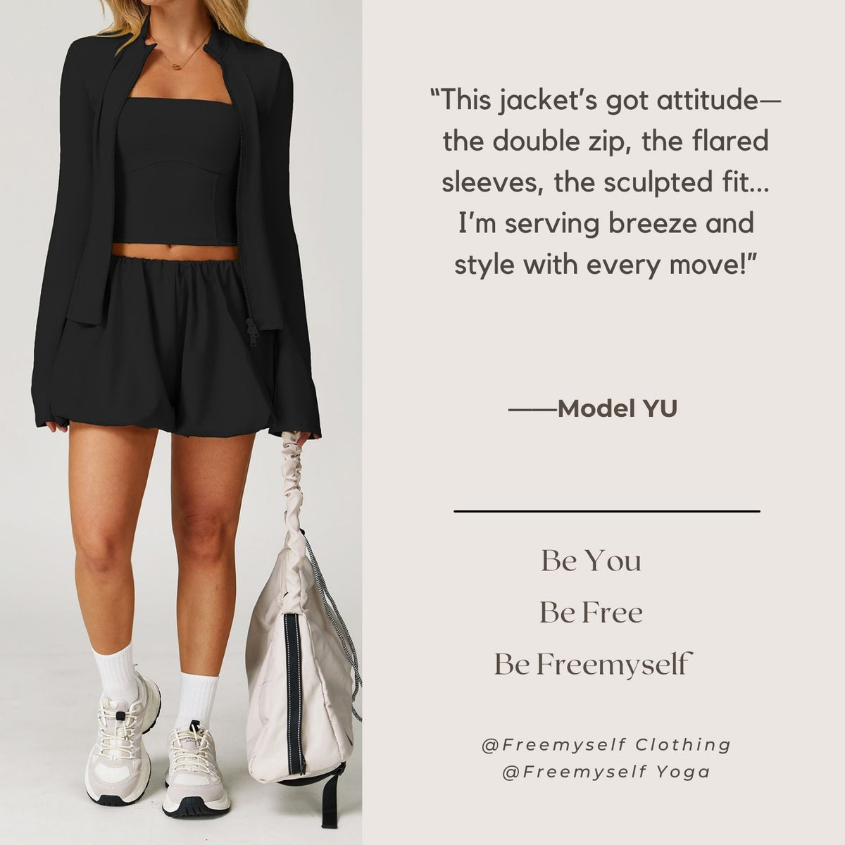 Freemyself UV Protection Yoga Jacket Quick-Dry Breathable Zipper Long-Sleeve Top Sports Running Cool-Touch Jacket