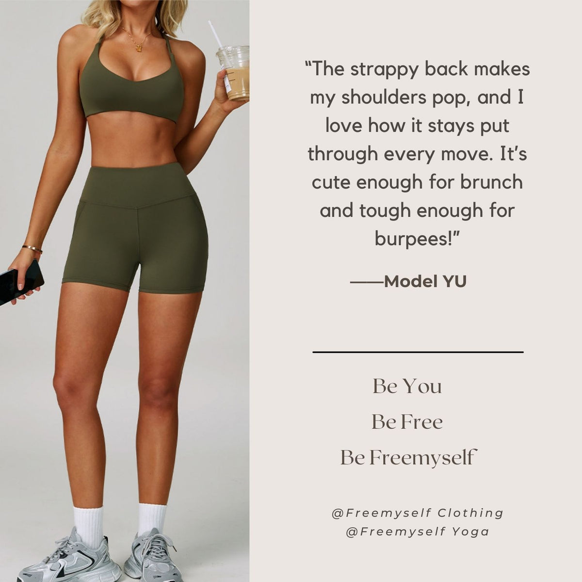 Freemyself Yoga Bra Quick-Dry Cross-Back High-Intensity Fitness Wear Casual Running Sports Bra
