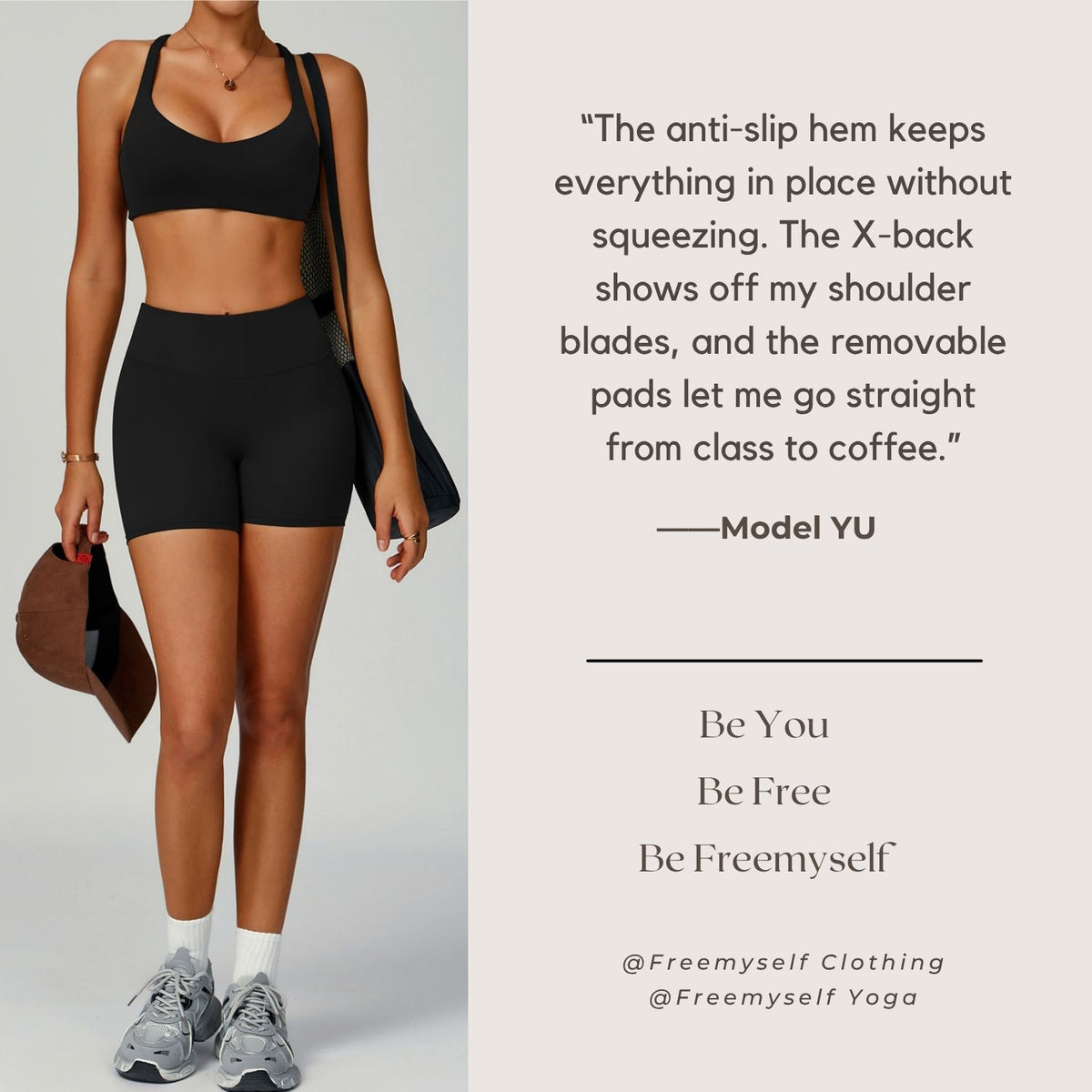 Eco-Friendly Recycled Sports Bra Lace-Up Backless Sports Tank Top for Women High-Intensity Yoga Bra